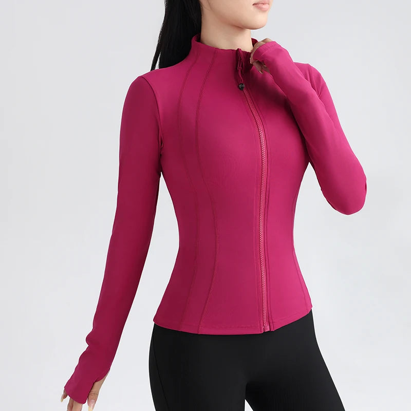 Yoga Top With Thumbholes Quick-Dry Running Jacket | Kaima